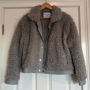 Fluffy grayish blue coat from LF